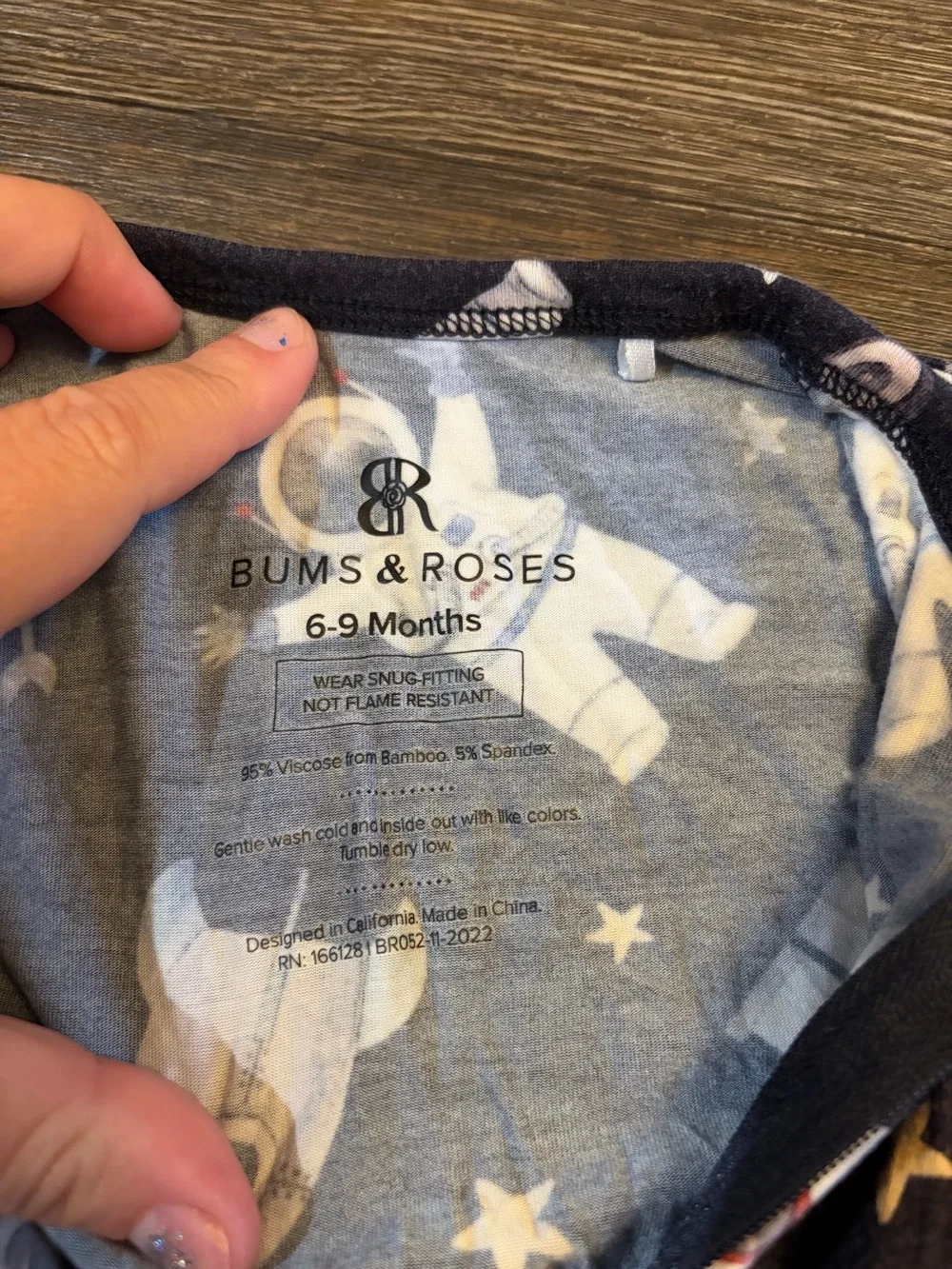 Bums & Roses Infant Short Sleeve “I Need Space” Outer Space Romper 6-9 Months